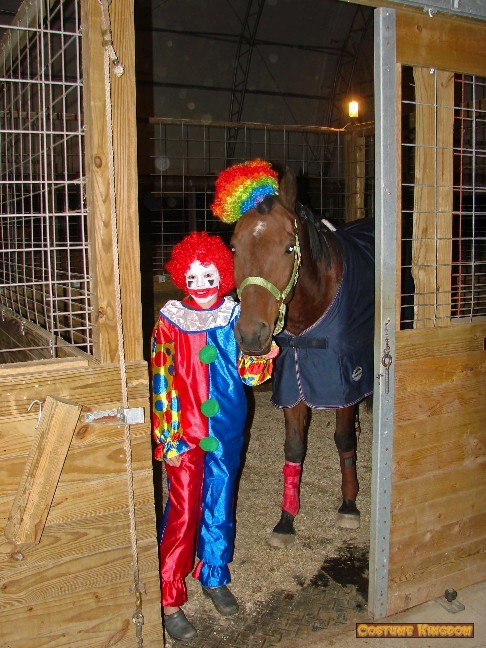 Two clowns at the barn
