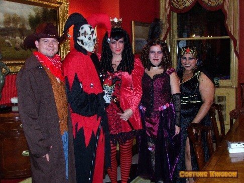 Sexy but not trashy Dark Queen of hearts Evil Jester Vampire Saloon girl and Gunslinger 